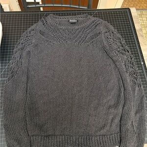 Lucky Brand Women's Gray Crewneck Sweater
